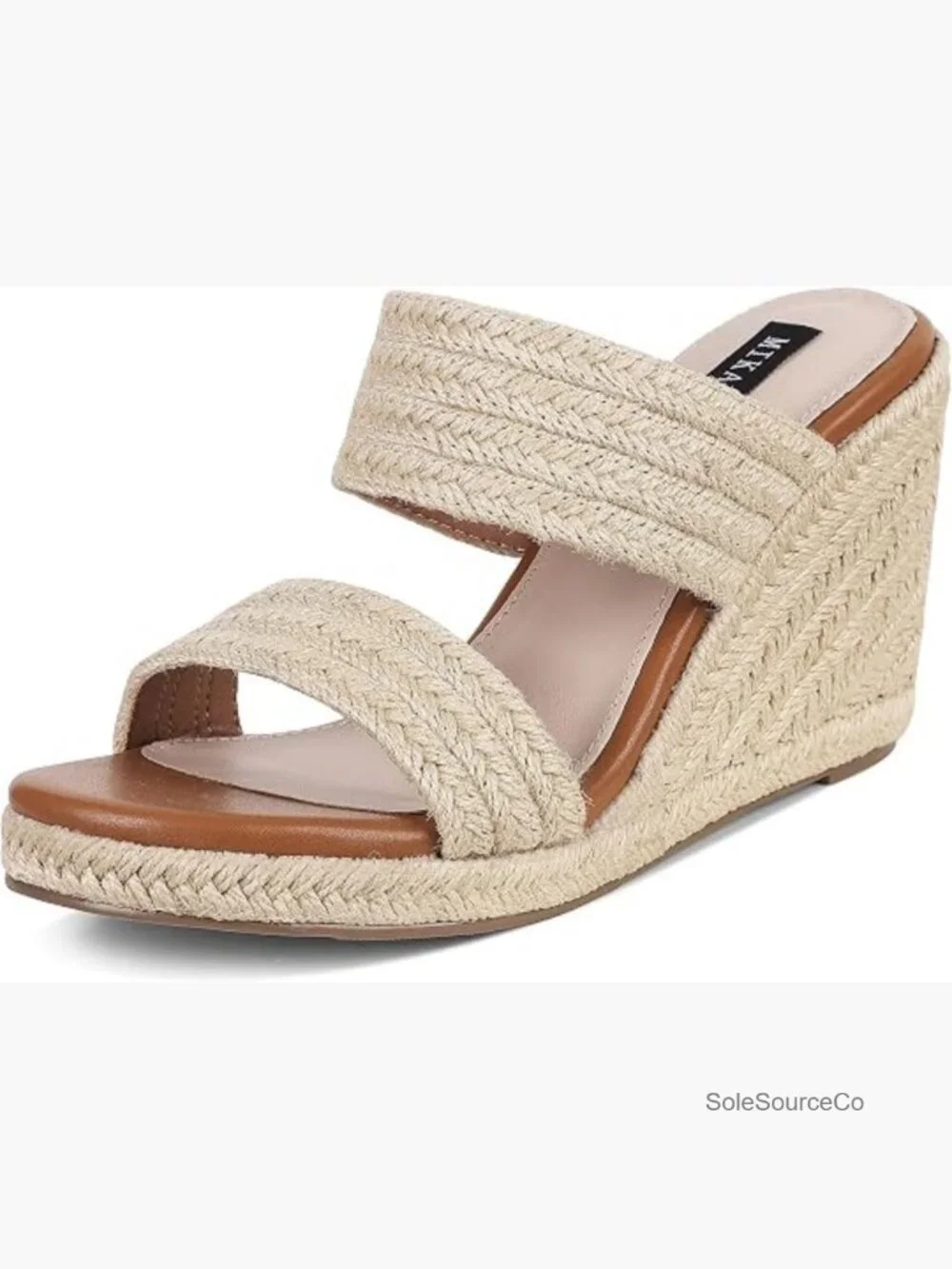 Open Toe Slip On Wedge Sandals Espadrilles Platform Slides Dressy Summer Heels
